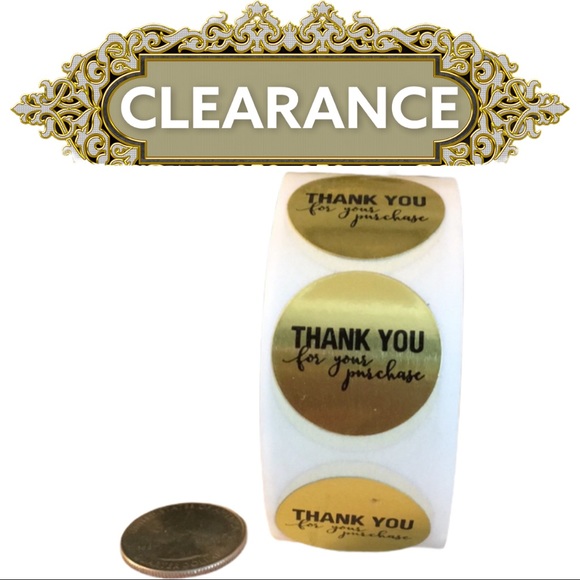 Other - 500 Gold Foil Stickers  Clearance